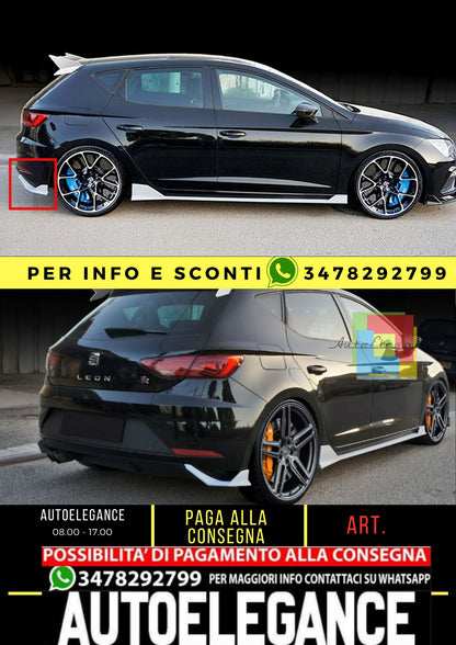 Leon Mk3 Lenz Alette Posteriori Pianoforte Nero Vuoto Plastica / 2012-2017