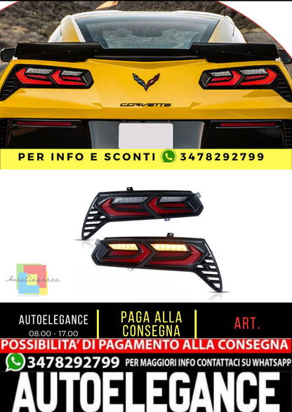 Luci posteriori a LED adatte per Chevrolet Chevy Corvette C7 2014-2019 tutti i modelli (per il Nord America)
