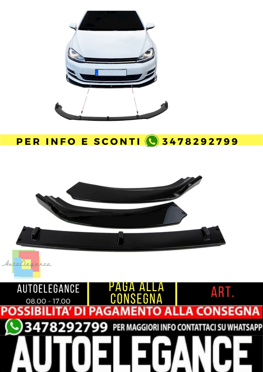 😊splitter anteriore adatto per VW Golf 7 2012-2019 con ABE😊