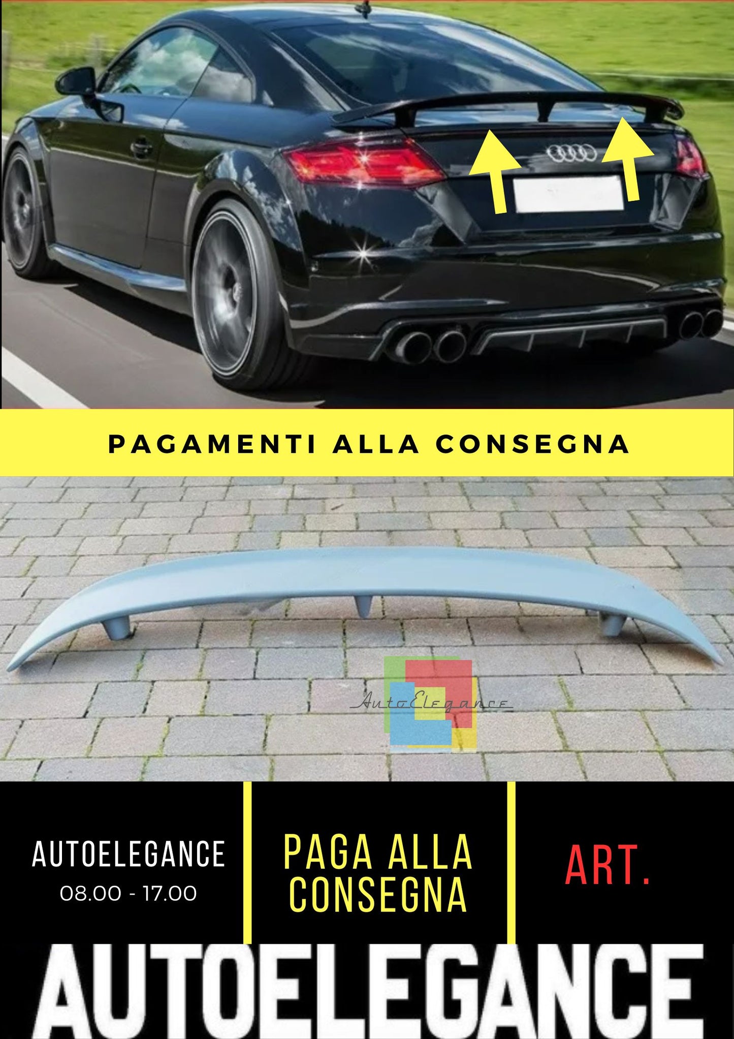 AUDI TT 8J 8S BOOT SPOILER ABT STYLE + NEW