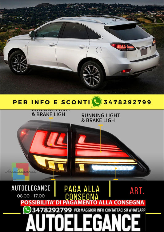 Fanali posteriori Full LED per Lexus RX 270/330/350/450H 2009-2014 con animazione di avvio