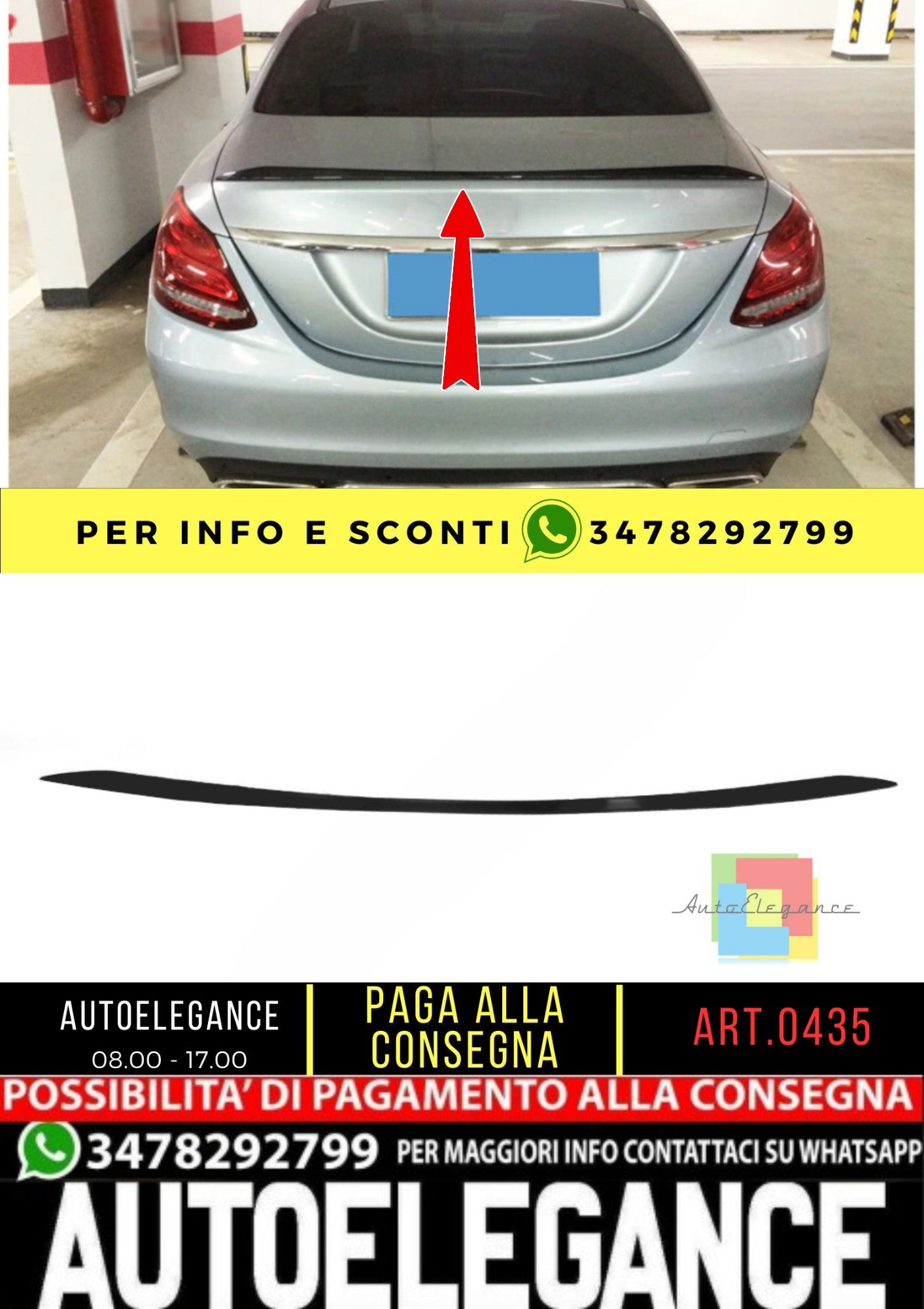 🔥SPOILER suitable for Mercedes C class W205 2014-2021