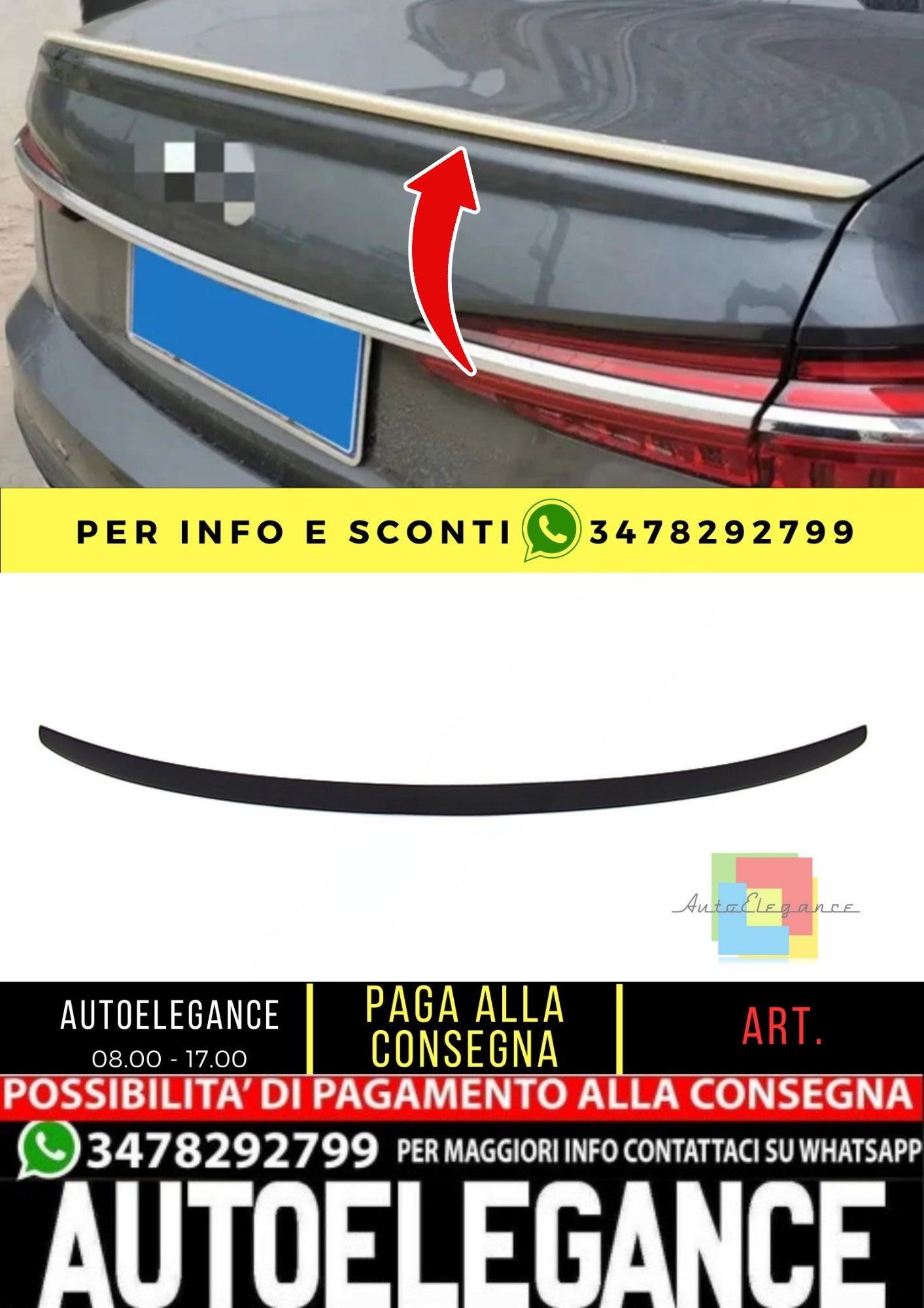 🔥SPOILER adatto per AUDI A6 C8 Sedan 2018+