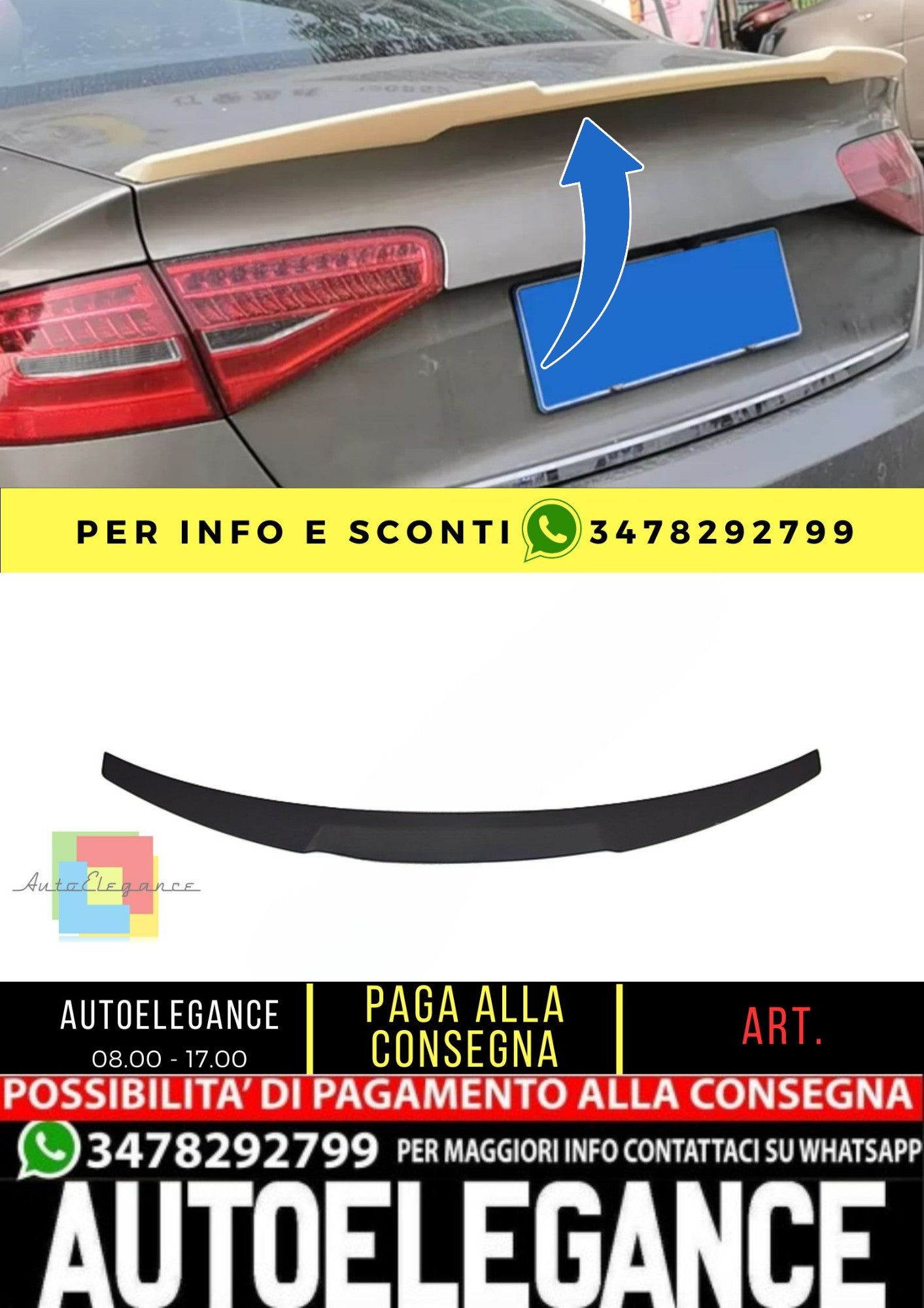🔥SPOILER adatto per Audi A4 B8 2013-2016