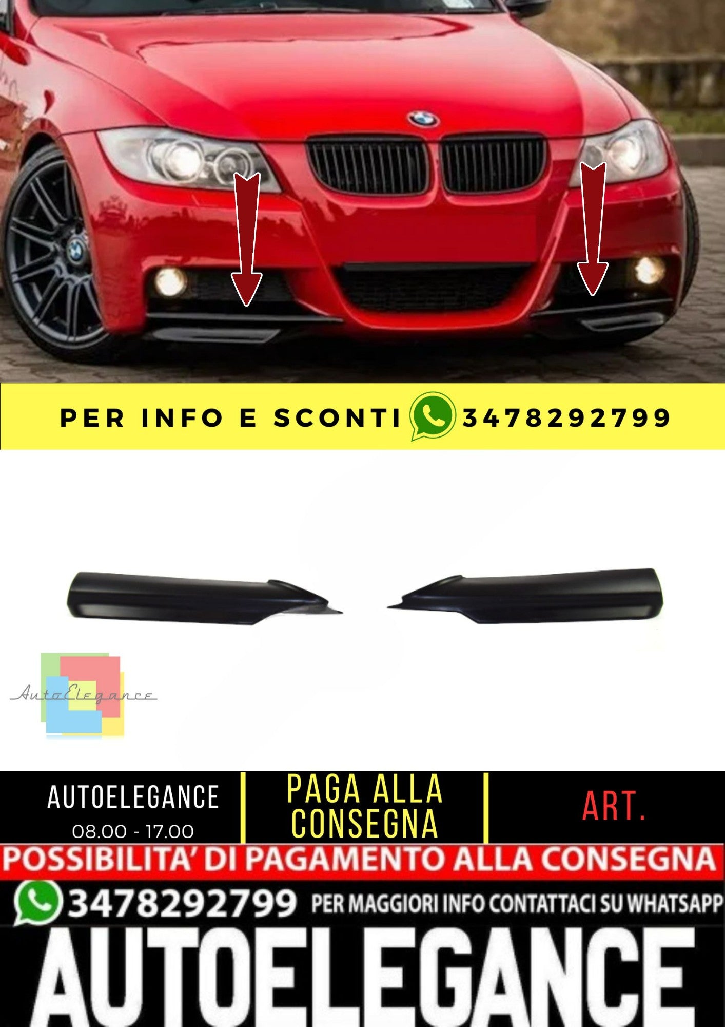 🔥SPOILER adatto per BMW 3 E90 E91 2005-2008 M-Tech
