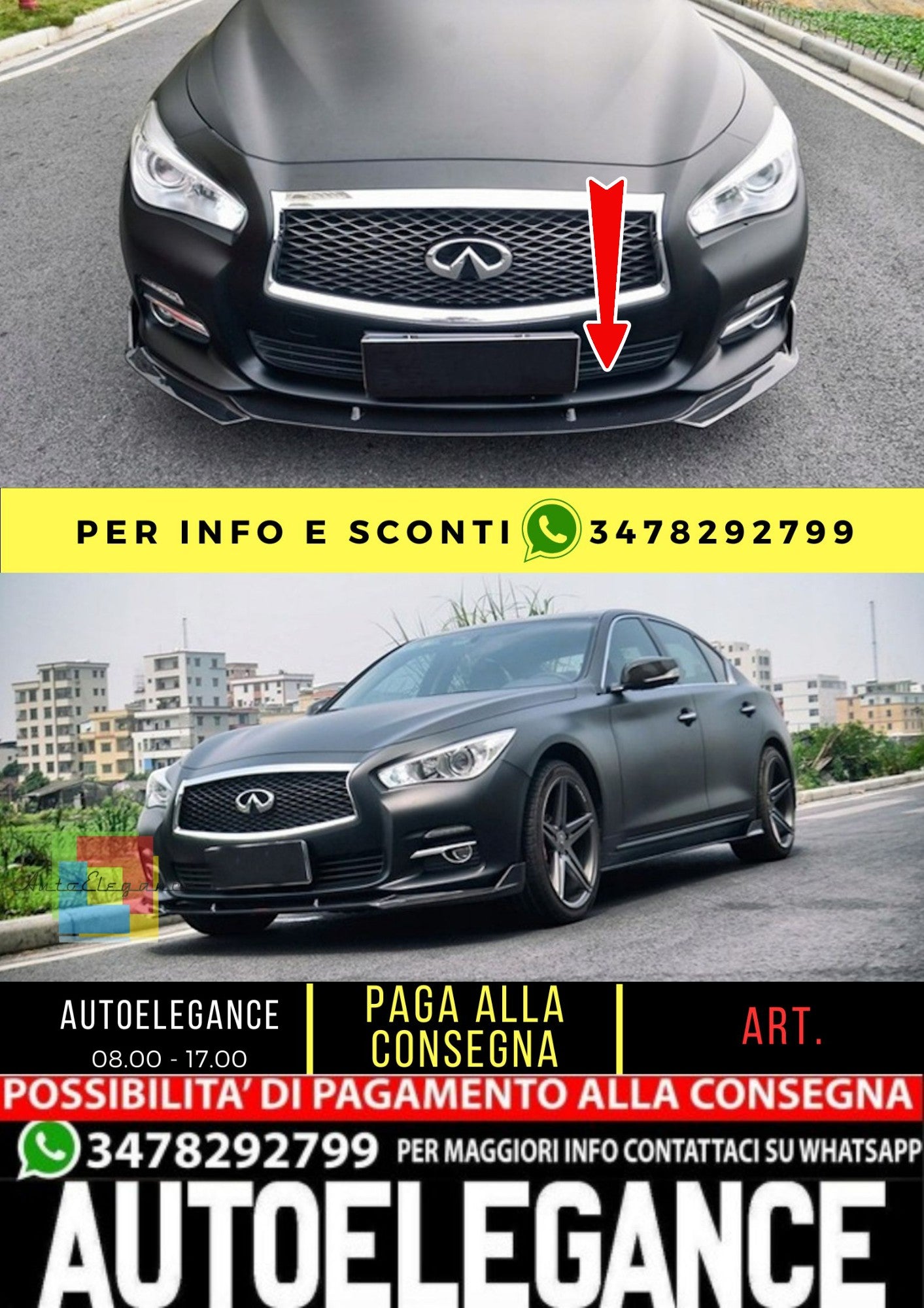 🔥SPOILER adatto per Infiniti Q50 2013-2018