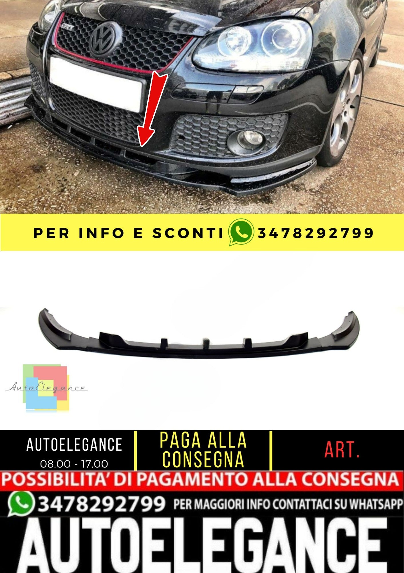 🔥SPOILER adatto per VW Golf 5 GTI 2004-2008