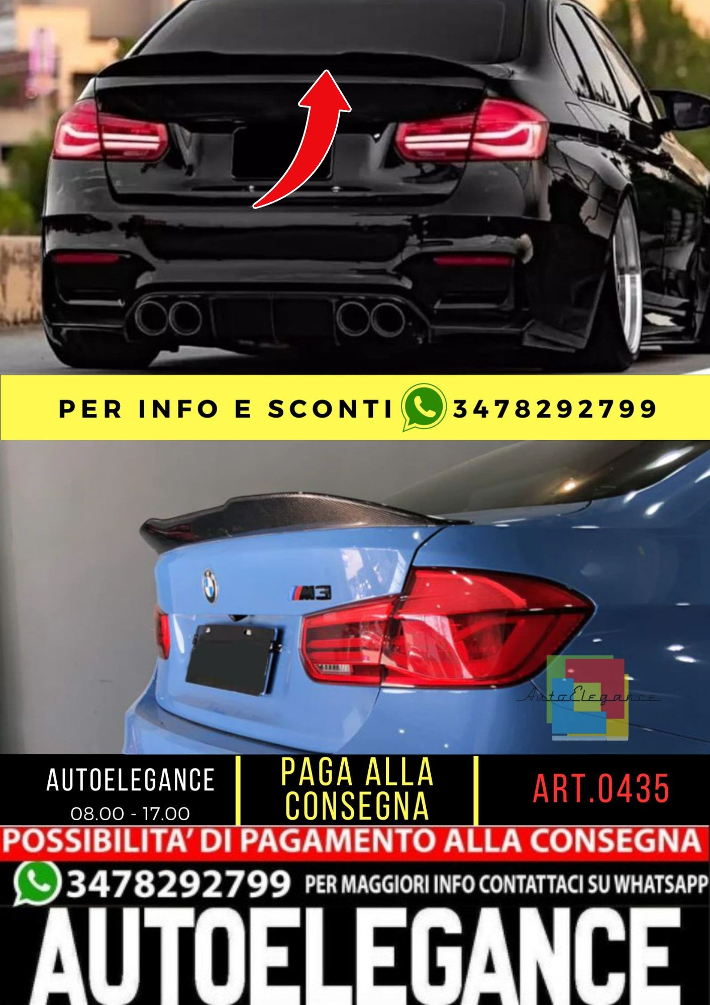 🔥SPOILER adatto per BMW 3 F30 2011-2018