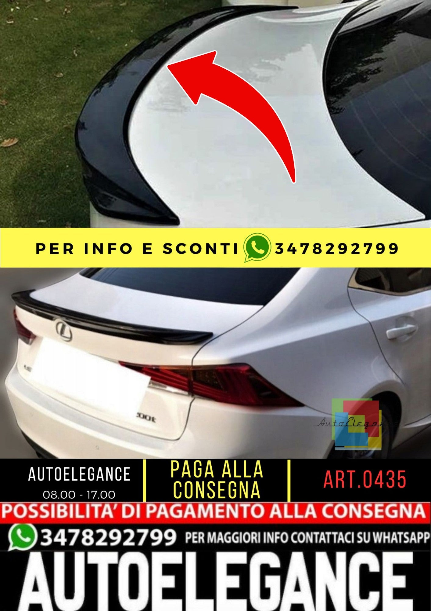 🔥SPOILER adatto per Lexus IS III 2013+