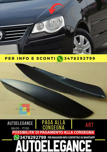 Sopracciglia per VW POLO IV 4 9N3 Restyling 2005-2009 ABS Plastica