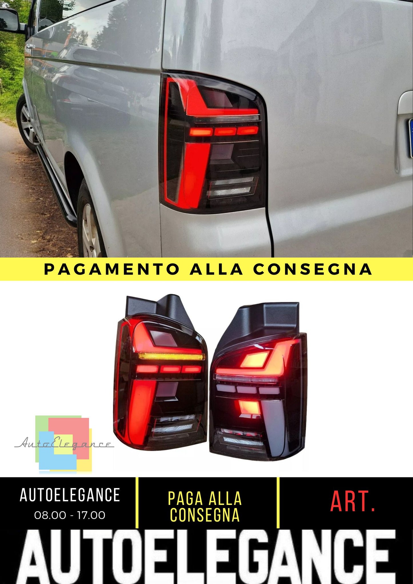 Luci posteriori LED Full LED per VW T5 Bus 10-15 nero fumo portellone posteriore