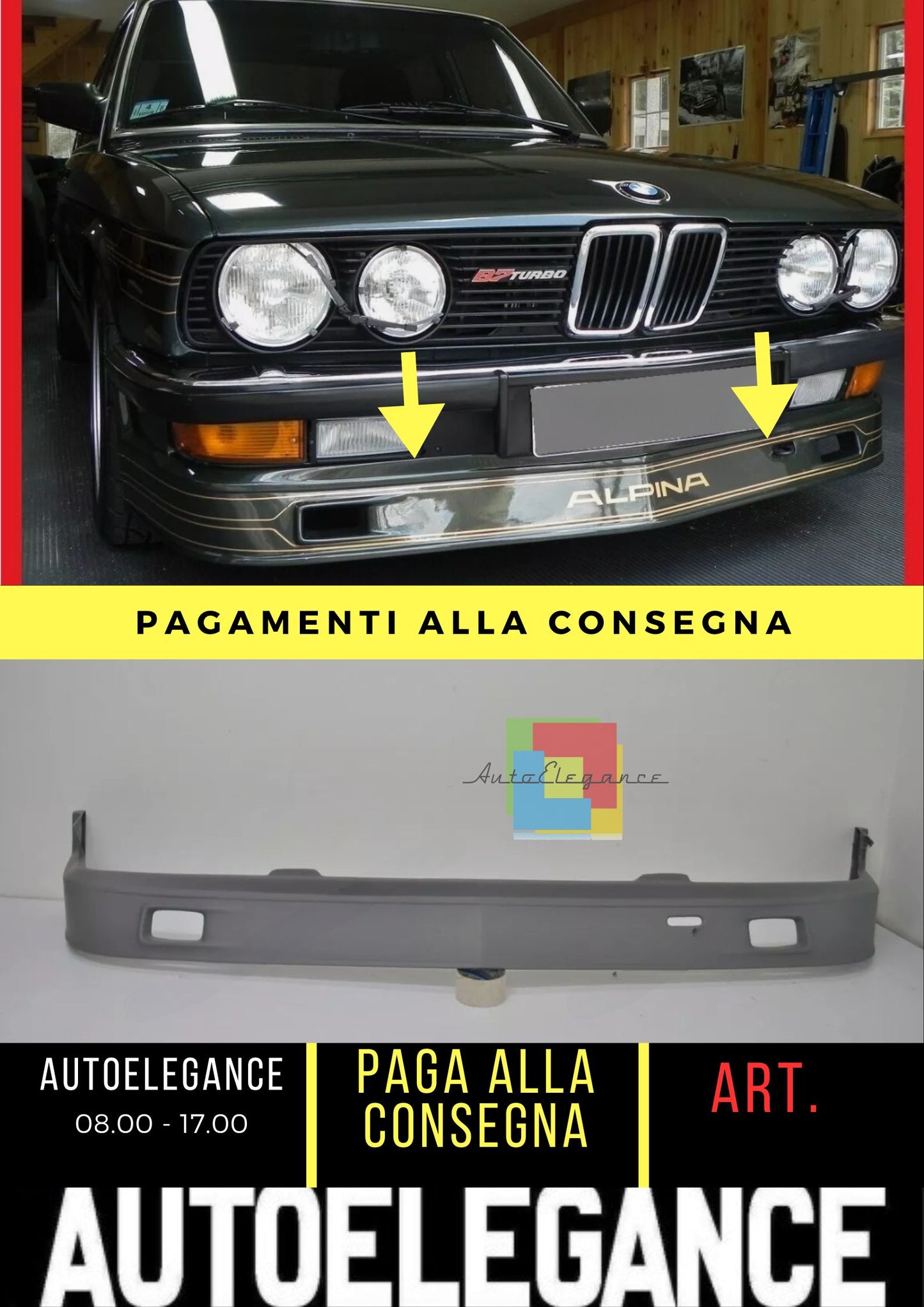 BMW E28 FRONT SKIRT / LIPS / FRONT BUMPER LOWER SPOILER