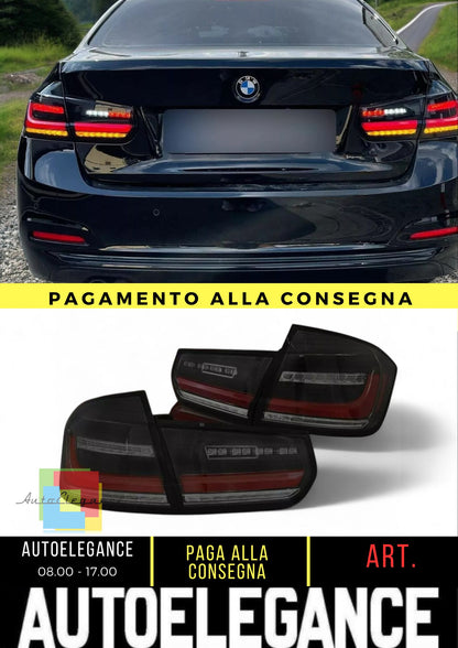 Luci posteriori LED nere per BMW F30 luci posteriori frecce di marcia