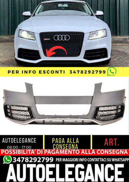 Front bumper RS5 Look with SRA for Audi A5 (8T) Coupe Cabrio Sportback (2007-2012)