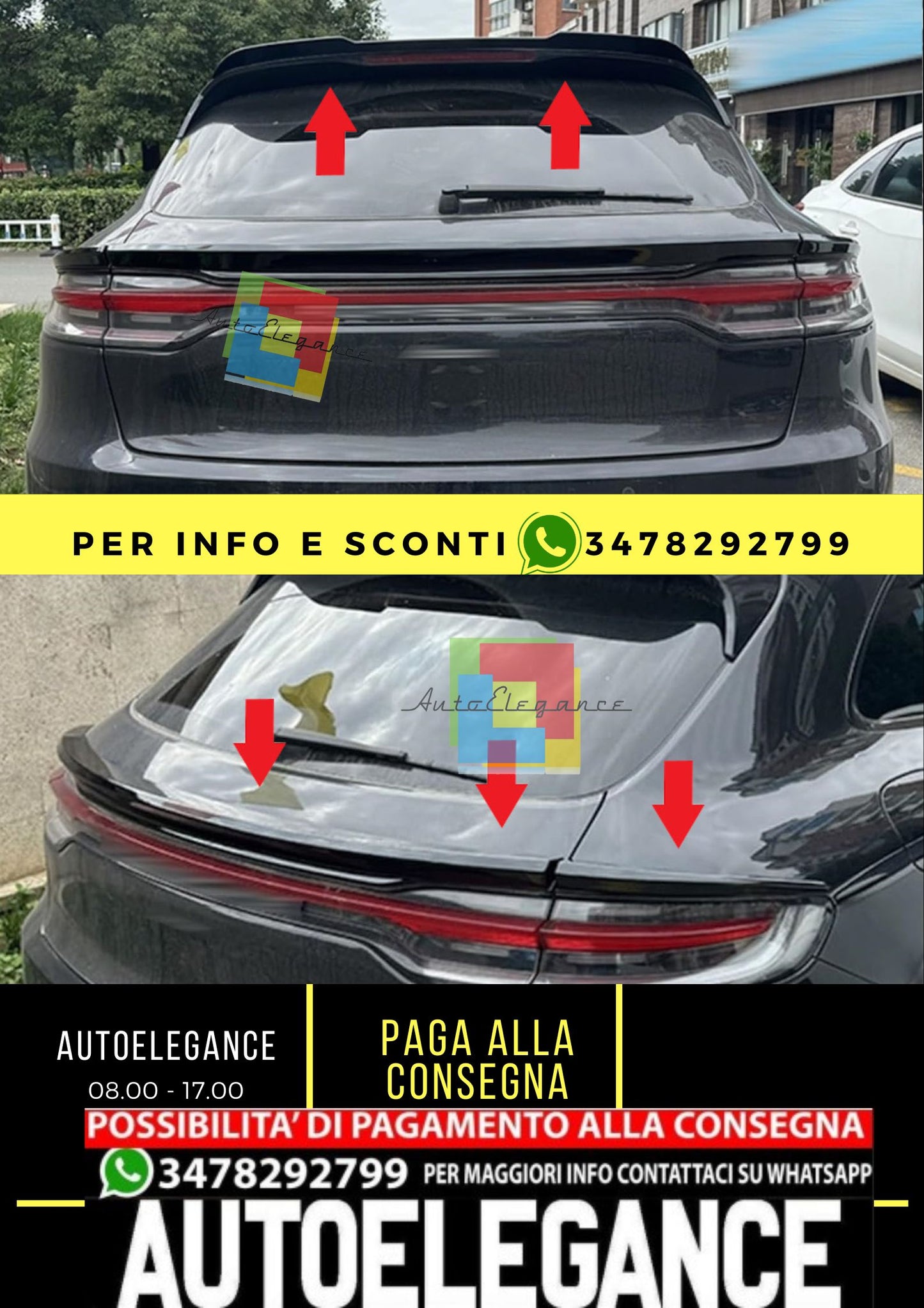 Porsche Macan 2019-2021 SPOILER BAGAGLIAIO - GREZZO DA VERNICIARE