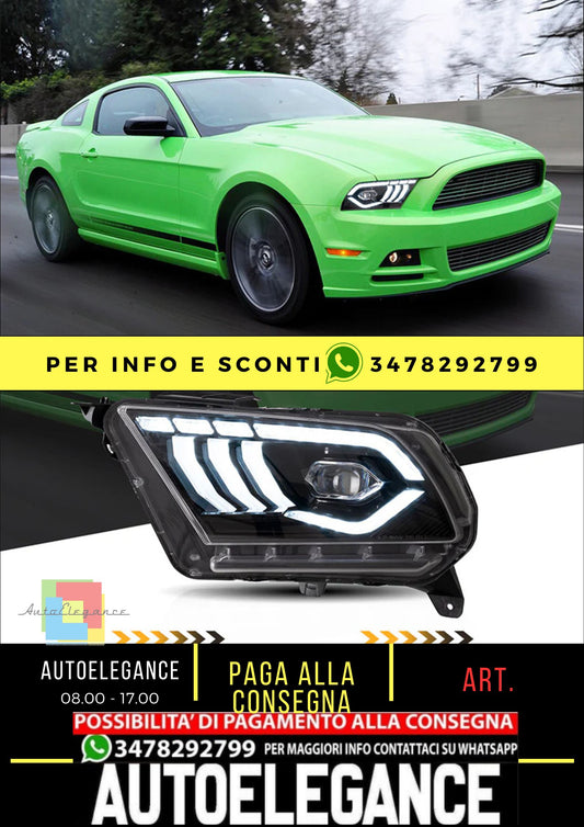 Fari a LED per Ford Mustang 2010-2014 con indicatori di direzione sequenziali