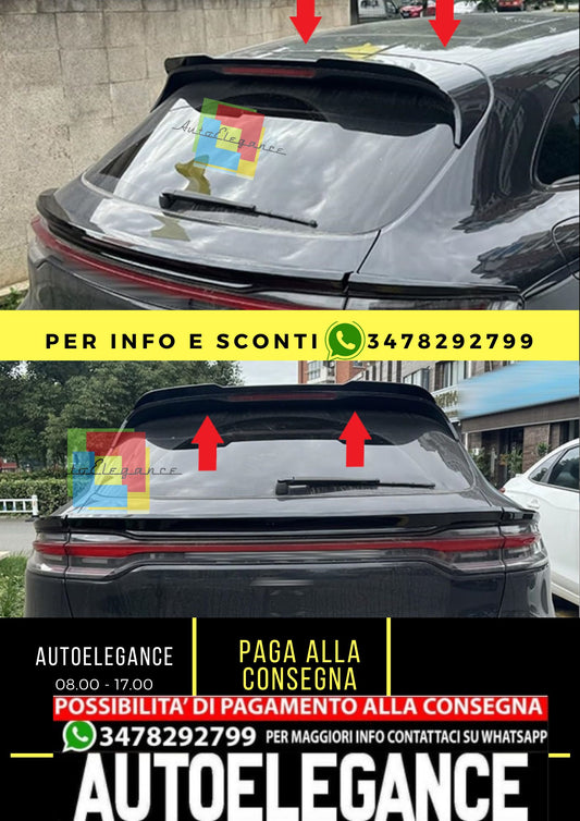 Porsche Macan 2014-2024 SPOILER TETTO nero lucido