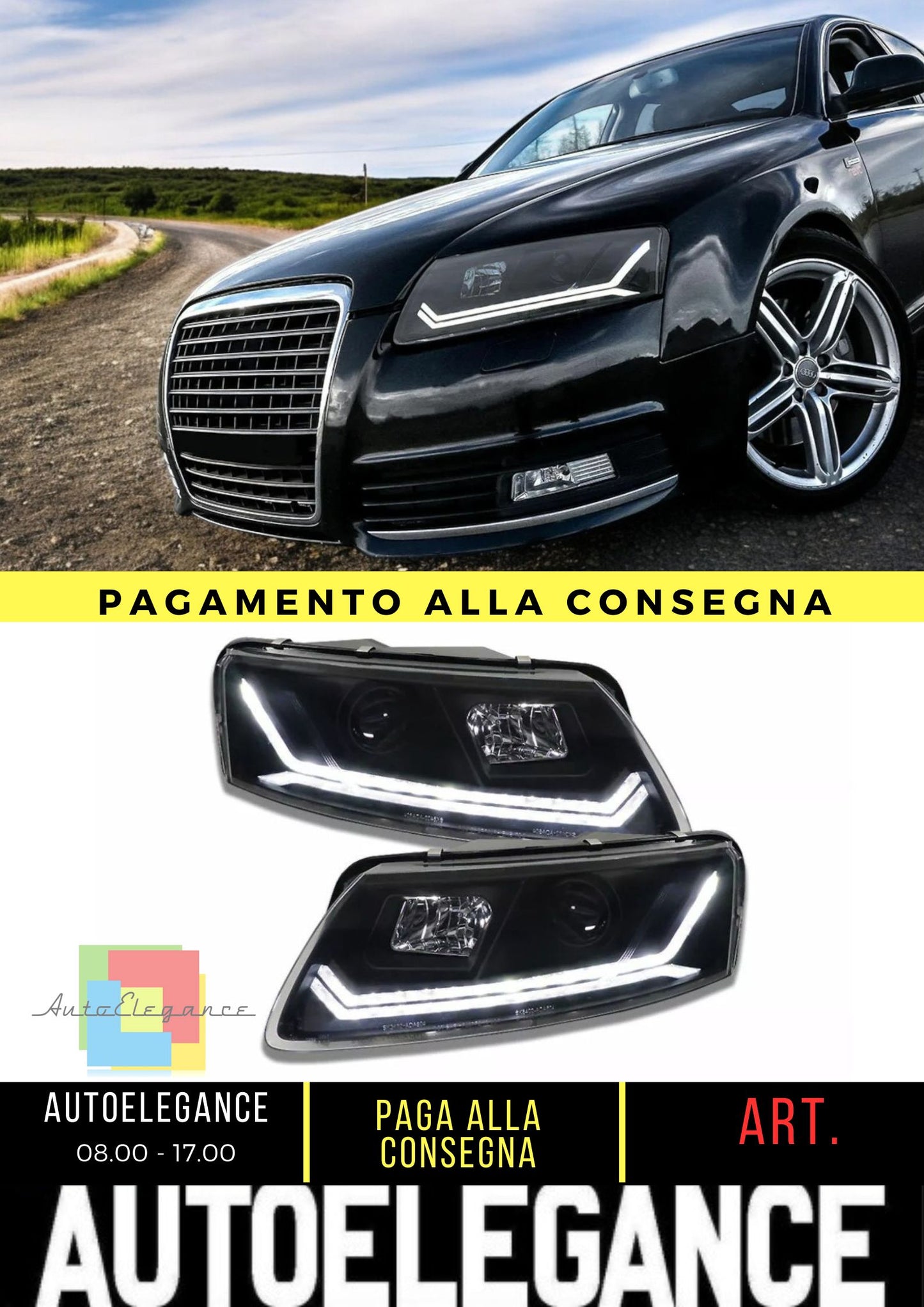 Fari allo xeno per AUDI A6 4F 04-08 LED Luce diurna Frecce Dinamiche