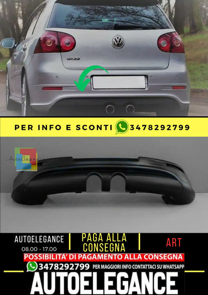 Spoiler diffusore paraurti posteriore per VW GOLF 5 MK5 " R32 look " ABS Plast