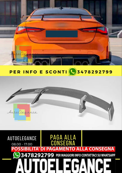 BMW M4 G82 Coupe 2021+ SPOILER BAGAGLIAIO nero opaco