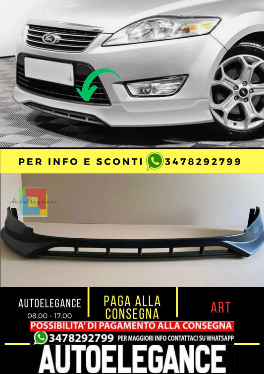 Spoiler anteriore sotto paraurti per Ford Mondeo MK4 2007 - 2010 ABS Plastica