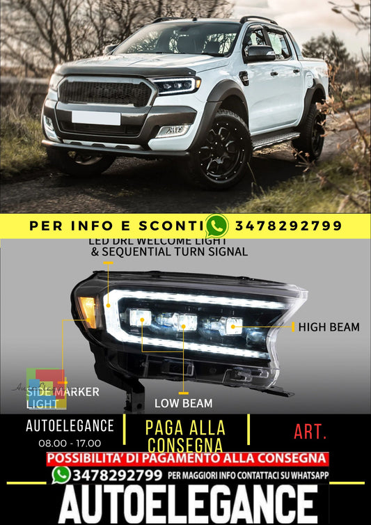 Proiettore Matrix e fari Full LED per Ford Ranger 2015-UP (non per modelli americani)