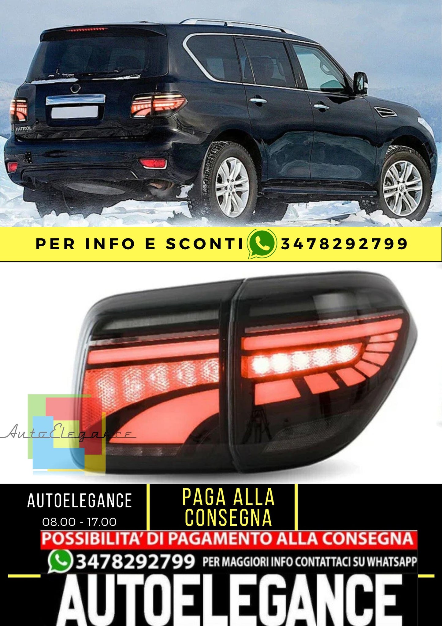 Fanali posteriori a LED per Nissan Armada (Y62) 2017-2020 e Patrol 2010-2019