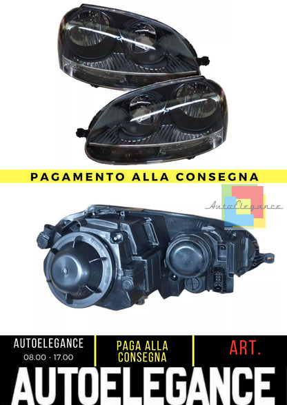 Fanale anteriore nero faro principale per VW Golf 5 03-09 nero Depo