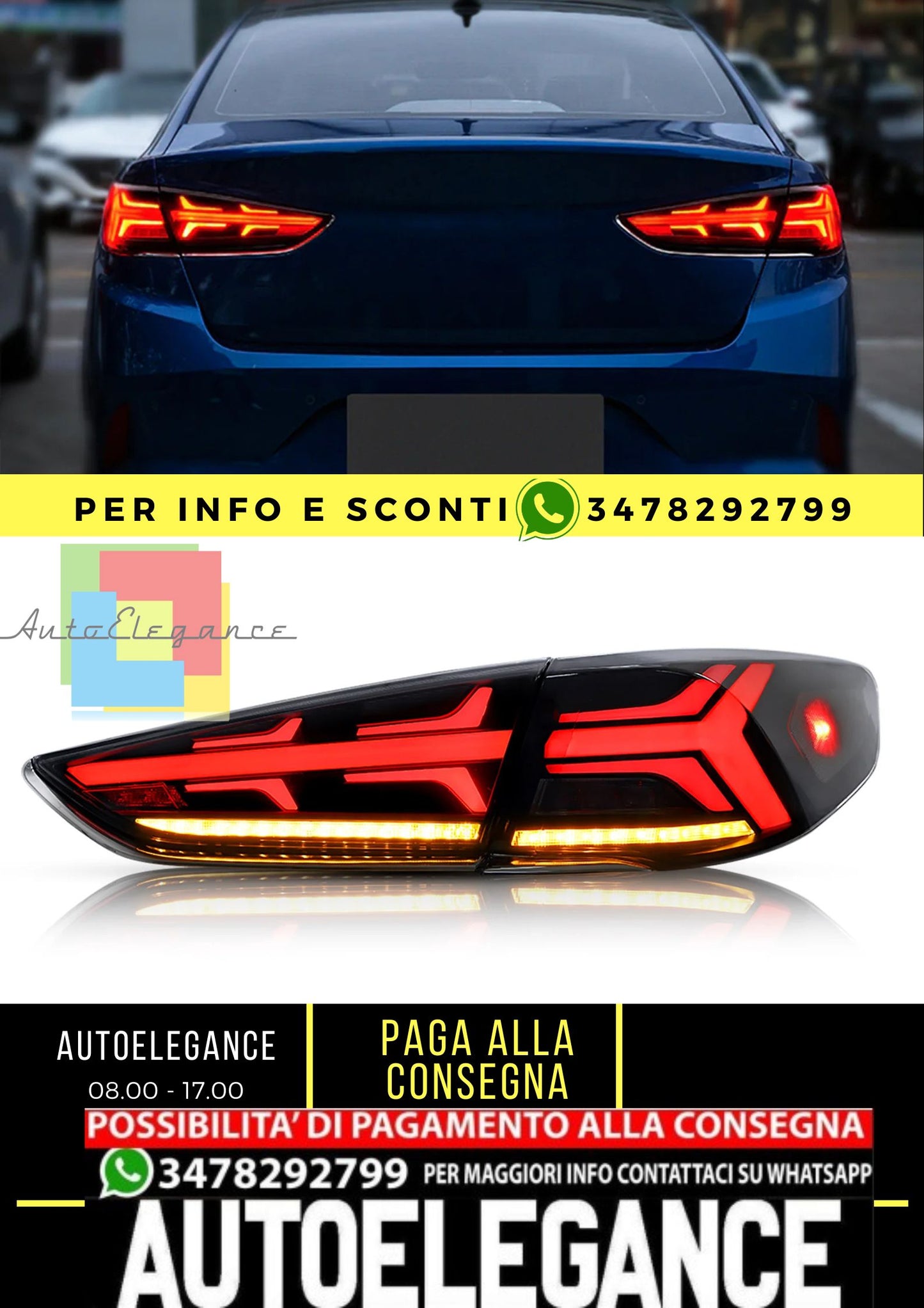 Luci posteriori a LED per Hyundai Sonata 2018 2019 con animazione di avvio DRL indicatore sequenziale