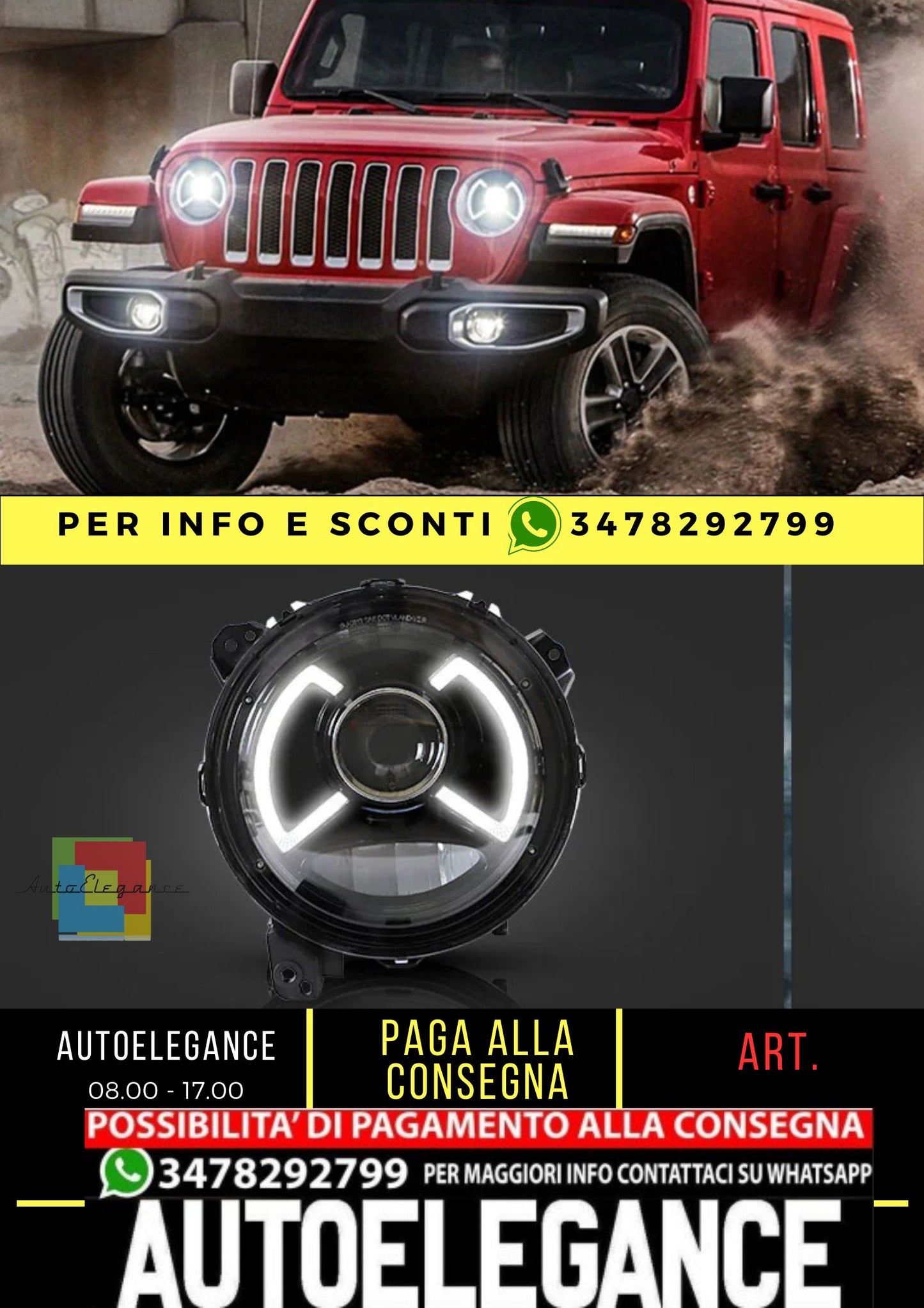 9 Inch Full LED Headlights for Jeep Wrangler 2018-UP with Activated Lighting (NOT FIT FOR 2018 JK MODEL) 