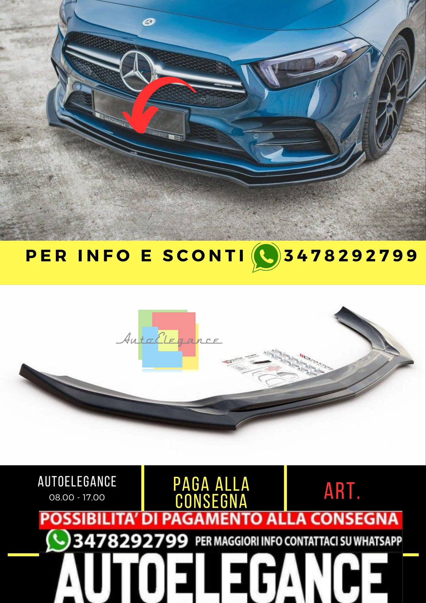 W177 Max V2 Labbro Anteriore Piano Nero Vuoto Plastica 2018 in poi