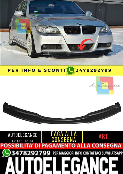 E90 M Technic Max V1 Labbro Anteriore Piano Nero Vuoto Plastica 04-08