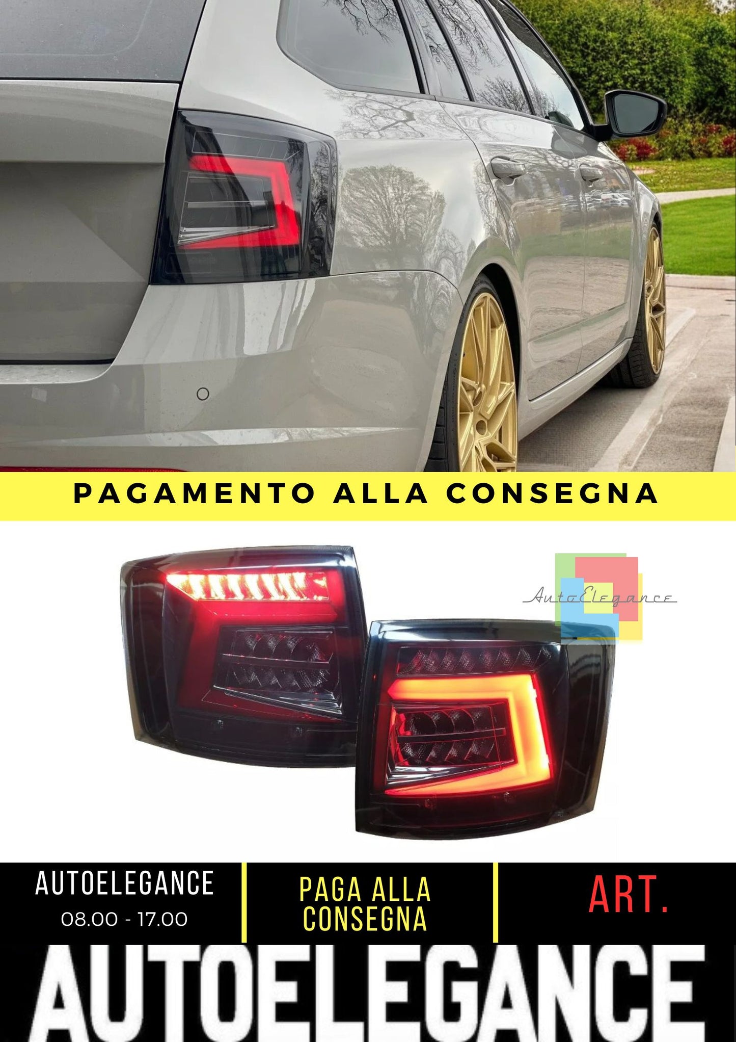 Fanali Posteriore LED per Ford Transit Custom dal 2012 Fanale Posteriore Nero Luci Posteriore
