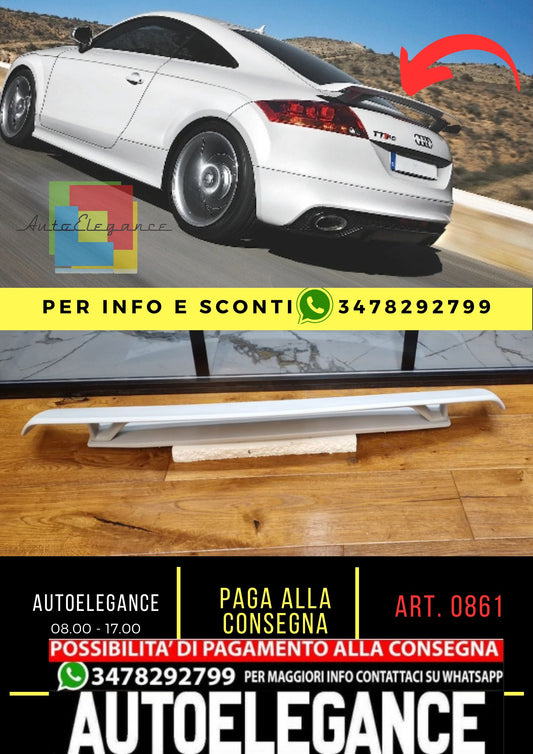 SPOILER POSTERIORE ADATTO PER AUDI TT 8J 2008-2016 LOOK TTRS DESIGN GREZZO