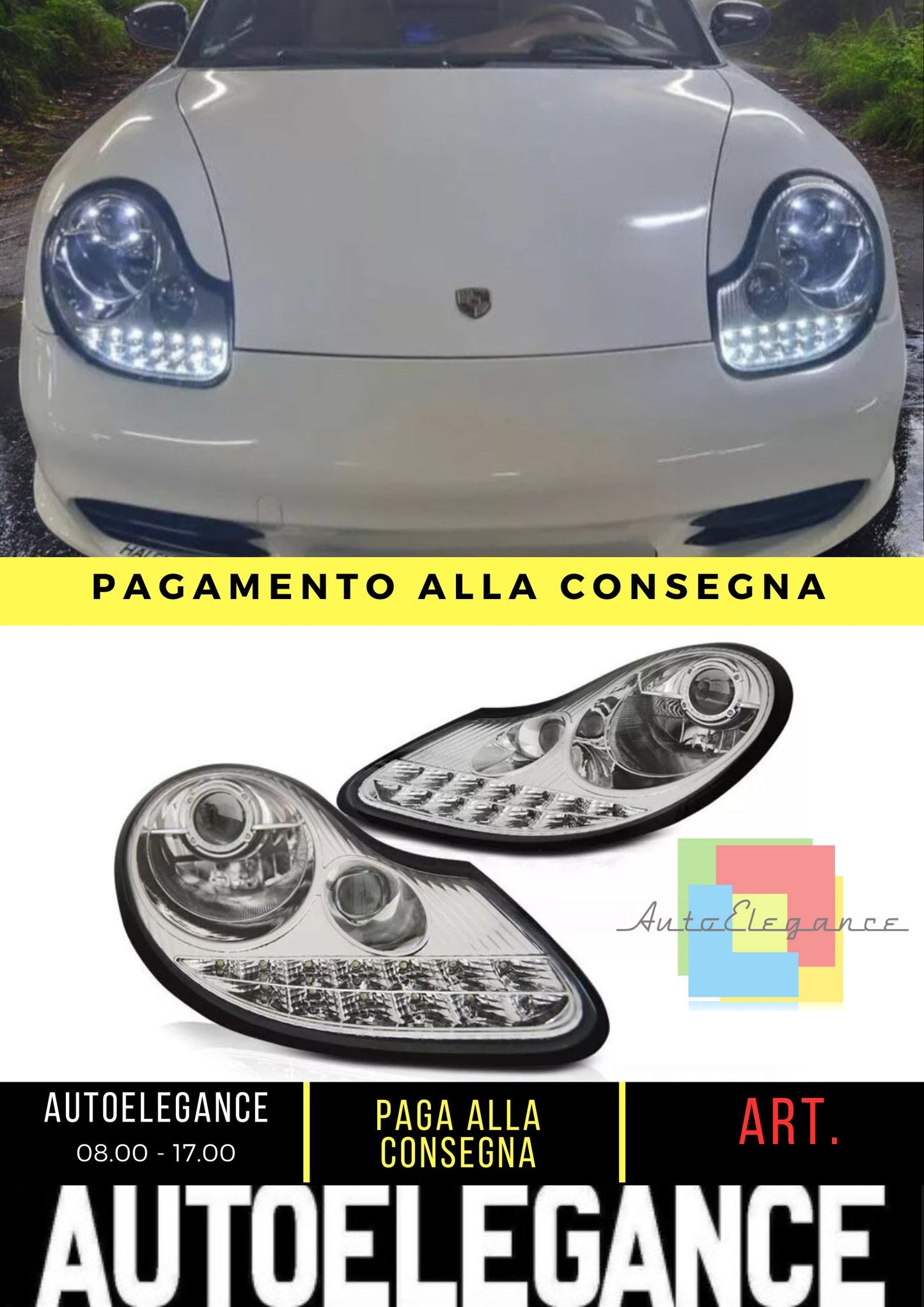 Fari per Porsche Boxster 986 anno 96-04 frecce LED cromate luce di posizione LED