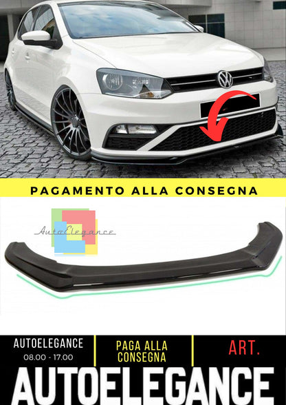 VW Polo Mk5 FL GTI Max V2 Labbro Anteriore Piano Nero Vuoto Plastica 2014-2017