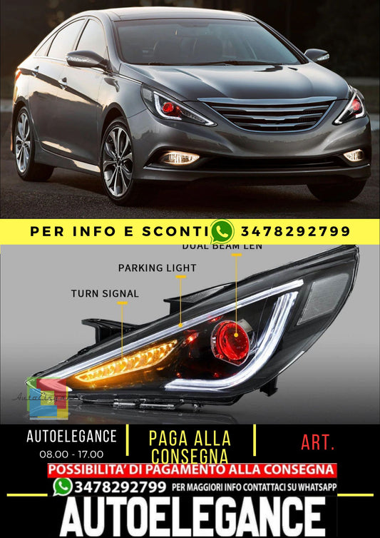Fari sequenziali a doppio raggio per Hyundai Sonata 2011-2014 Materiale in vetro ABS PMMA (lampadine non incluse)