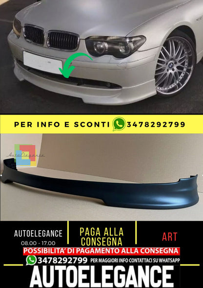 Spoiler anteriore sotto paraurti per BMW 7 E65 / E66 2001 - 2005 Plastique ABS