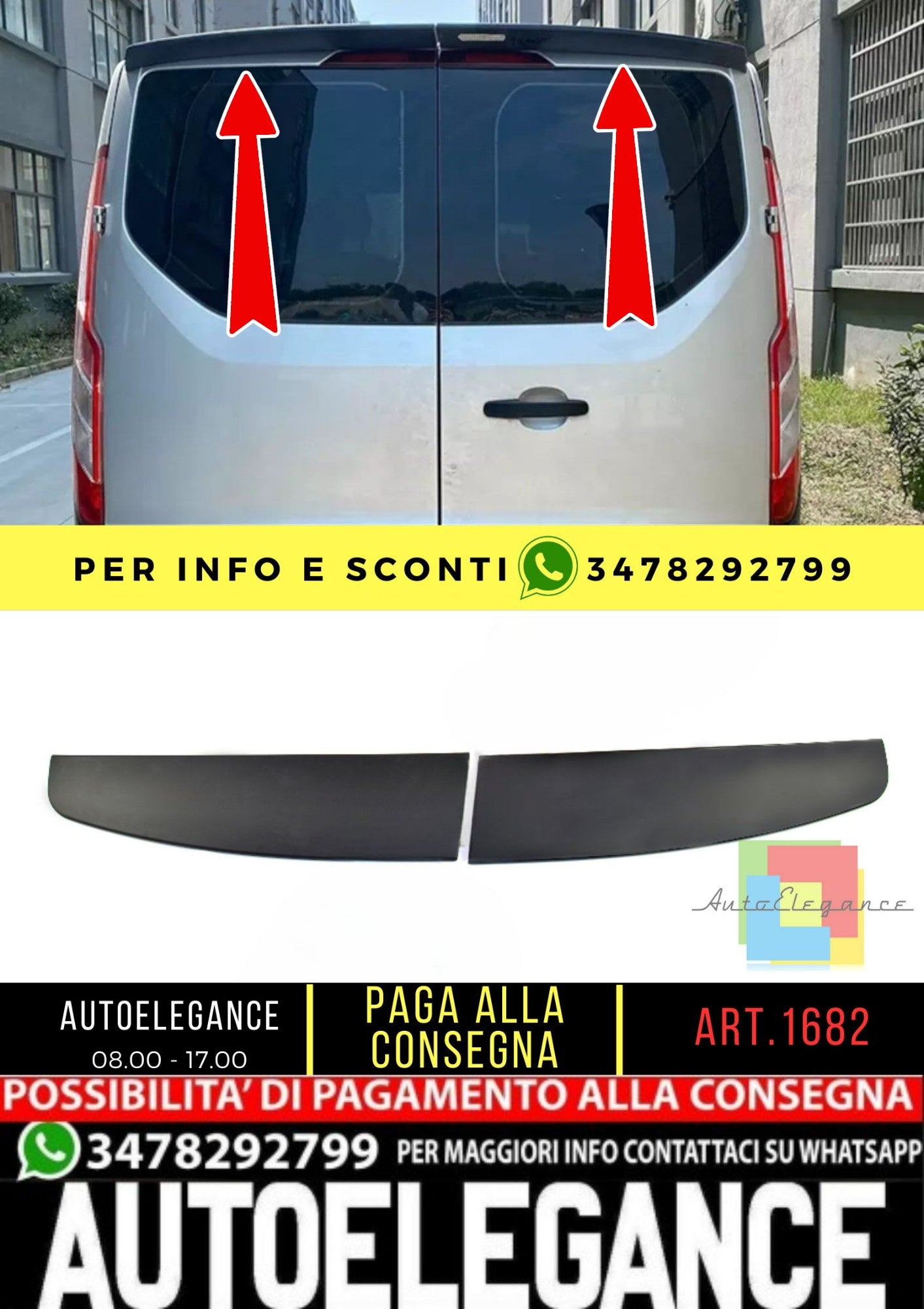 🔥SPOILER adatto per Ford Transit 2012+