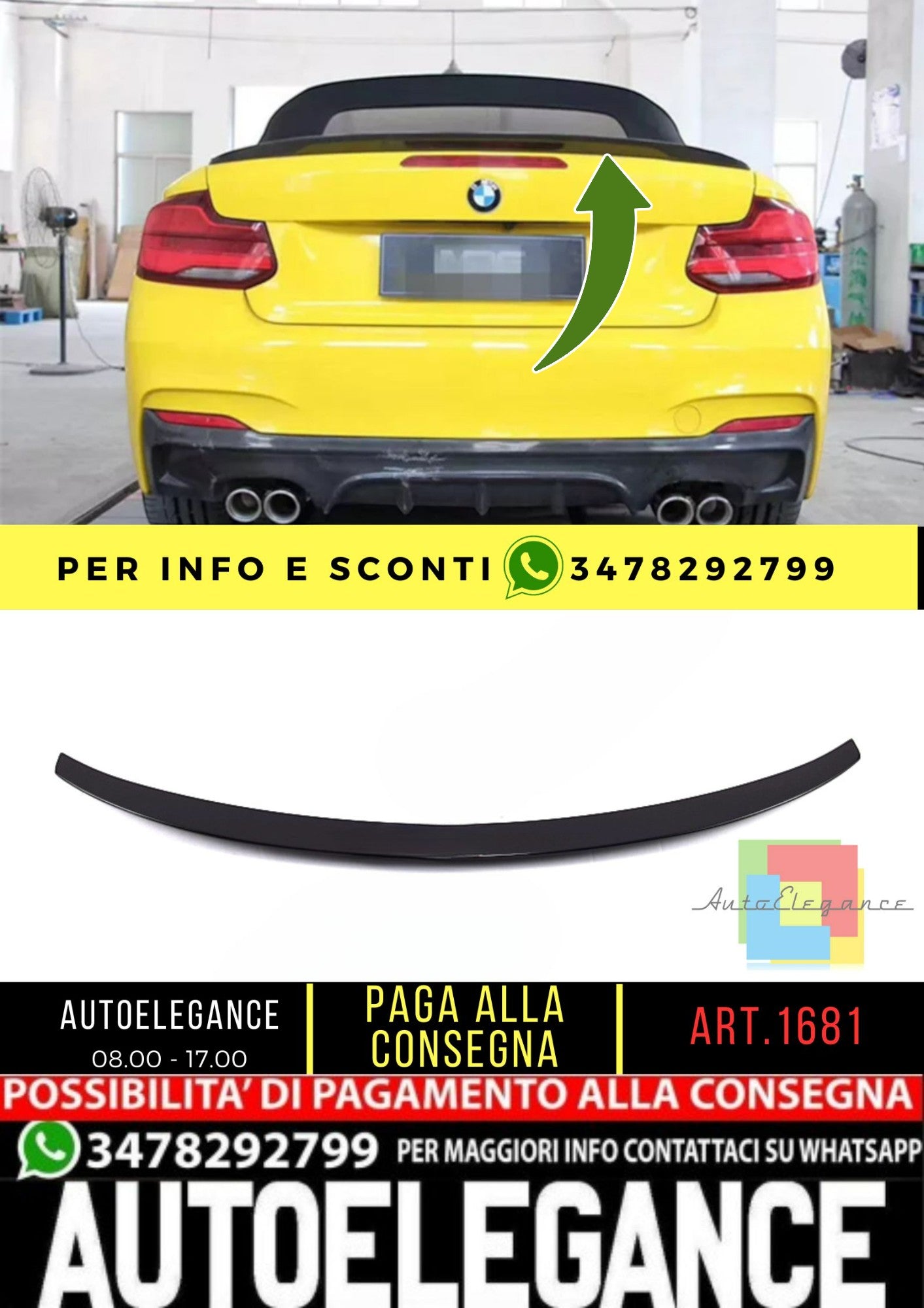 🔥SPOILER adatto per BMW 2 F22 F87 2014+