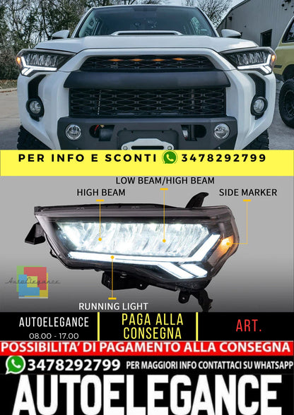 Fari Full LED per Toyota 4Runner 2014-2020 con Dynamic DRL