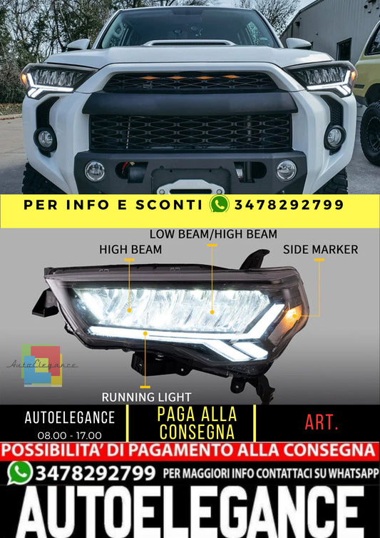 Full LED headlights for Toyota 4Runner 2014-2020 with Dynamic DRL