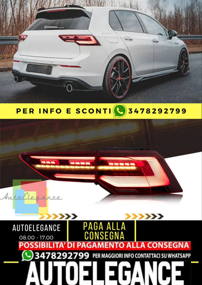 Luci posteriori a LED per Volkswagen Golf Mk8 2022-2024 (Europa 2020-2024)