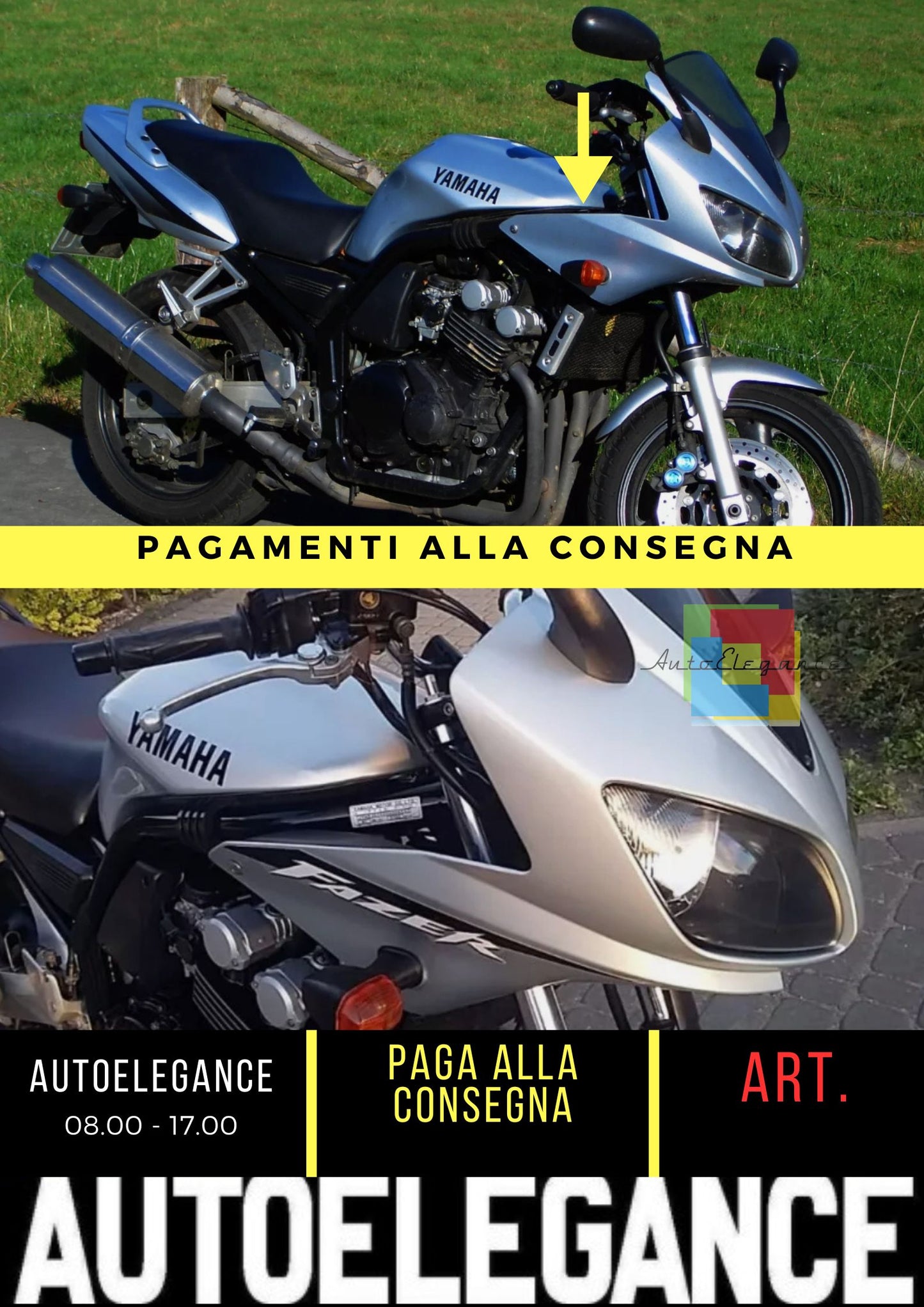 YAMAHA FZS 600 FAZER 2002 - 2003 NON VERNICIATO - CARENATURA ANTERIORE / MUSO / COFANO +NEW+