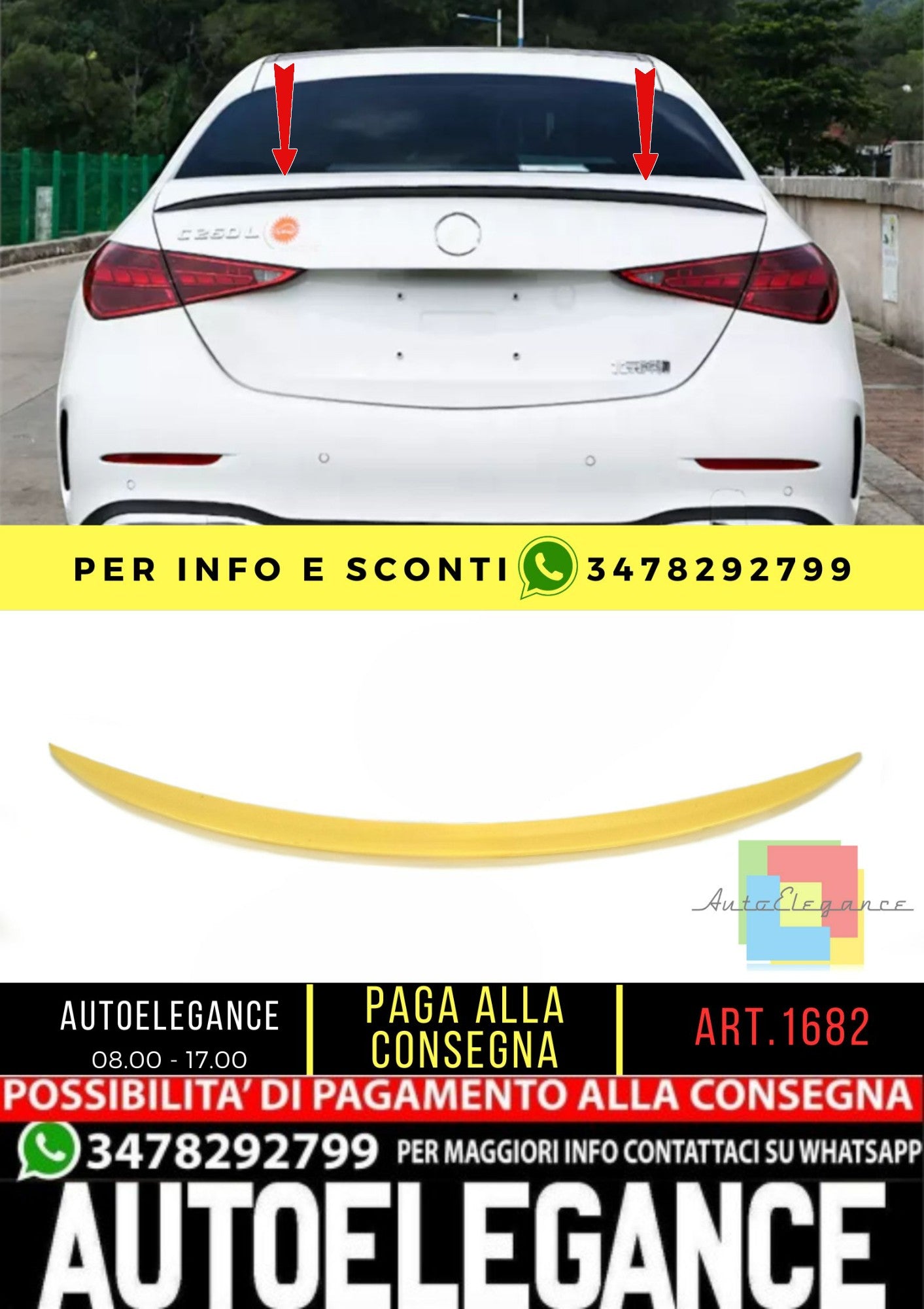 🔥SPOILER adatto per Mercedes C class W206 2021+