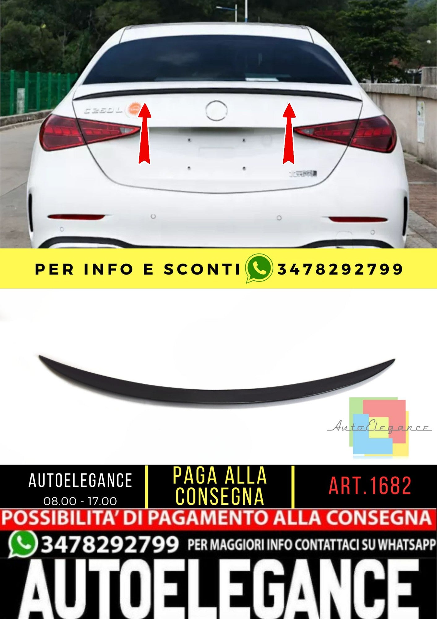 🔥SPOILER adatto per Mercedes C class W206 2021+