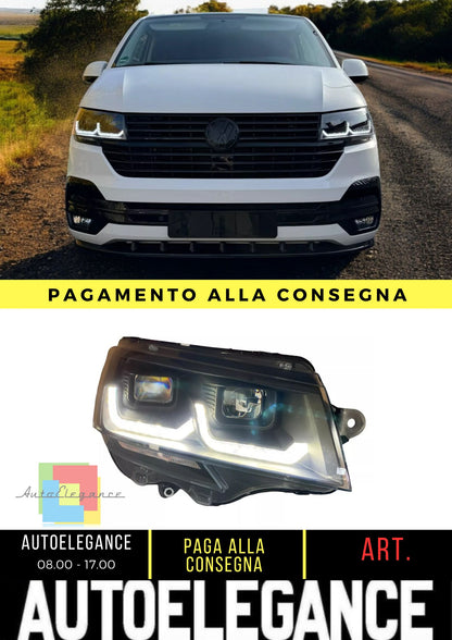 Fari Full LED in Nero per VW T6.1 Facelift 2019+ FRECCE DINAMICHE