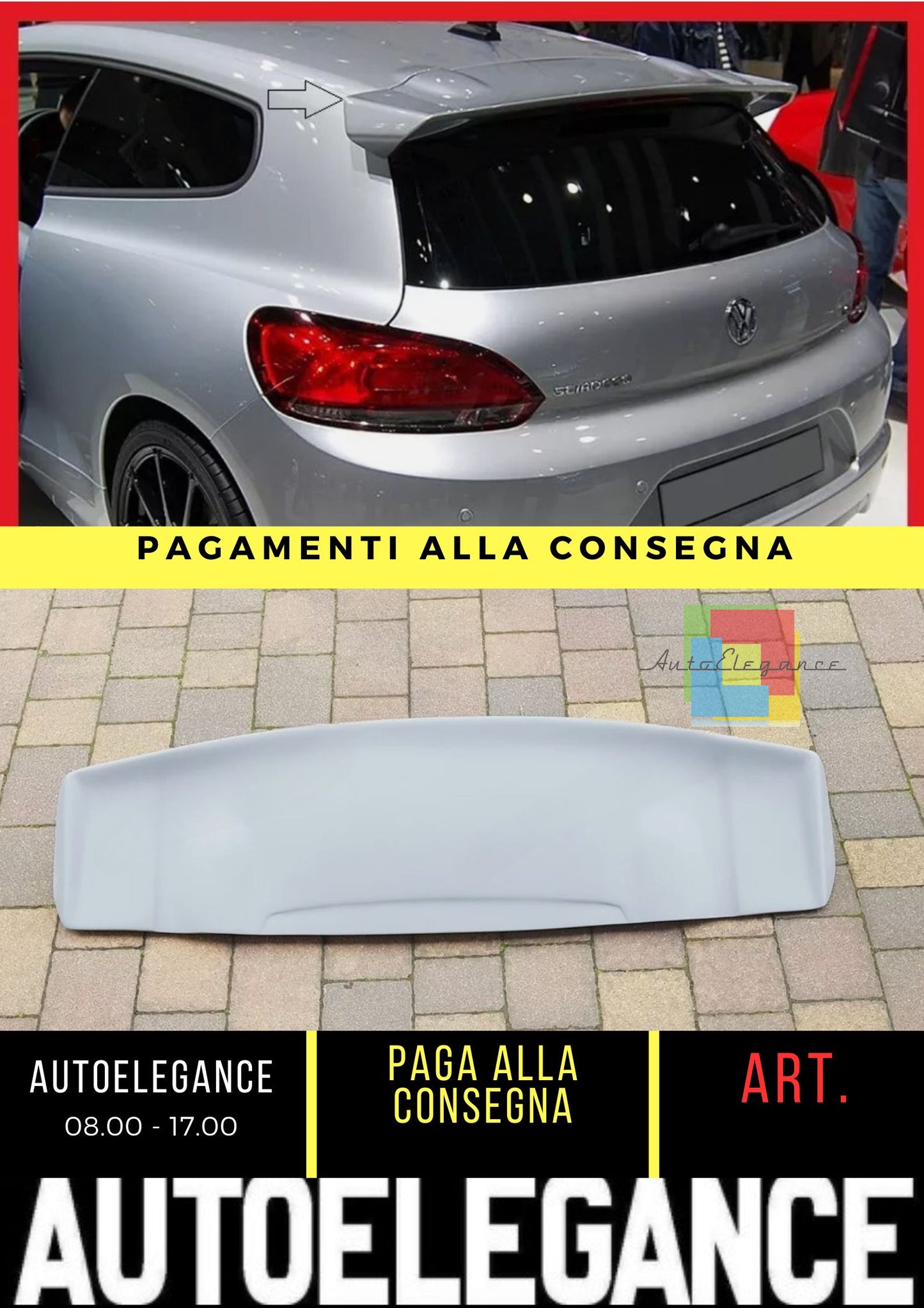 VW SCIROCCO mk III 2008 - 2014 before restyling - ROOF SPOILER +++NEW+++NEW+++