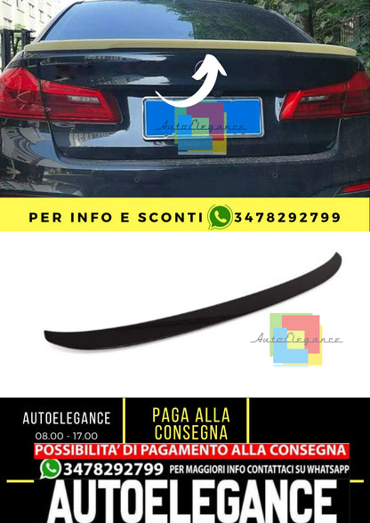 BMW 5 G30 G38 2017-2024 SPOILER BAGAGLIAIO nero opaco