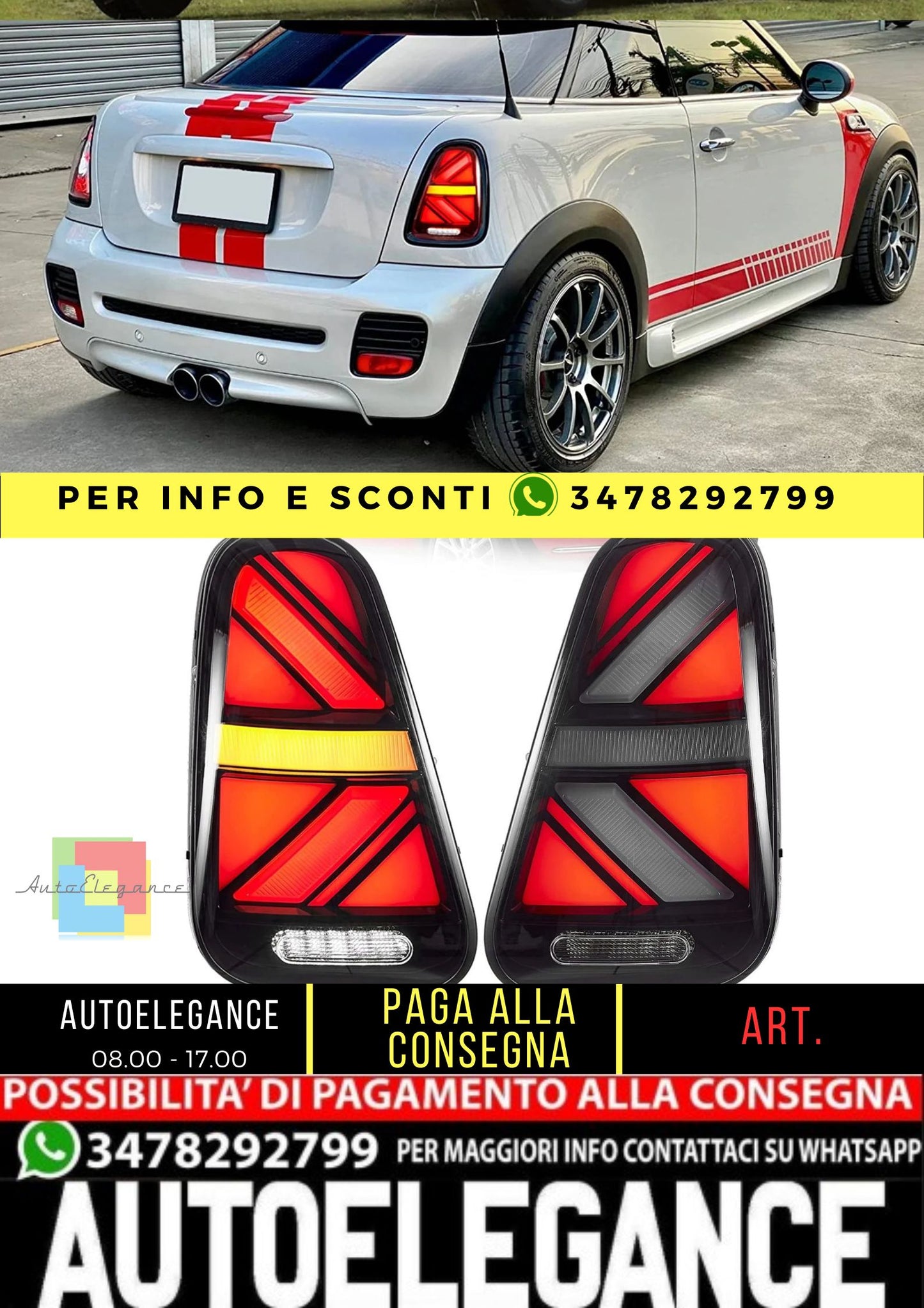 Luci posteriori a LED per Mini Cooper R50 R52 R53 2001-2006 [Mini Hatch/Cabrio] Luci posteriori